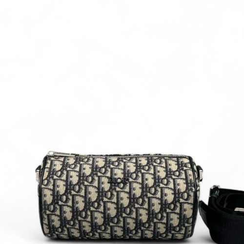 Dior Roller Messenger Bag Oblique Navy Black Beige Black