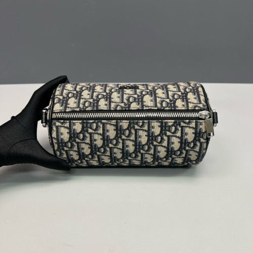 Dior Roller Messenger Bag Oblique Navy Black Beige Black