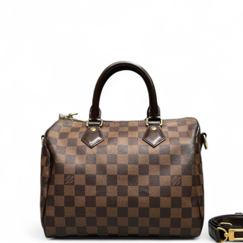 Louis Vuitton Speedy Bandouliere 25 Damier Ebene Brown