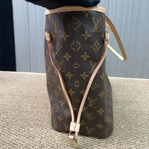 Louis Vuitton Neverfull MM Monogram Red Brown