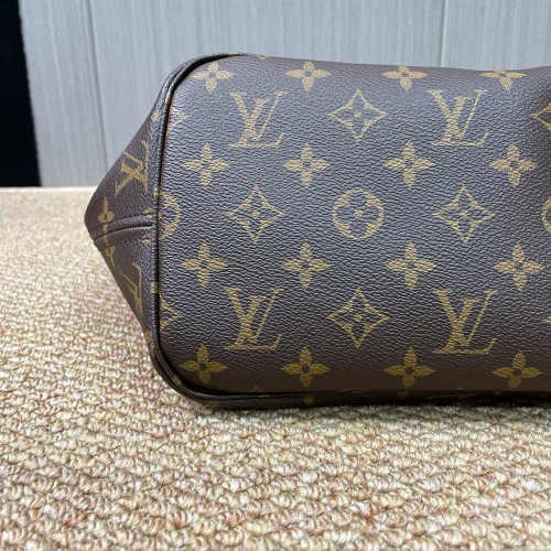 Louis Vuitton Neverfull MM Monogram Red Brown