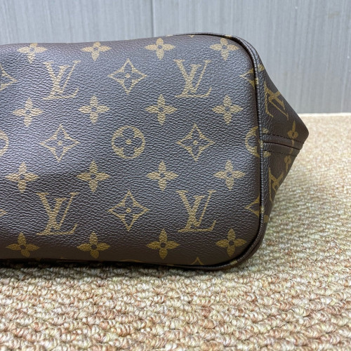 Louis Vuitton Neverfull MM Monogram Red Brown