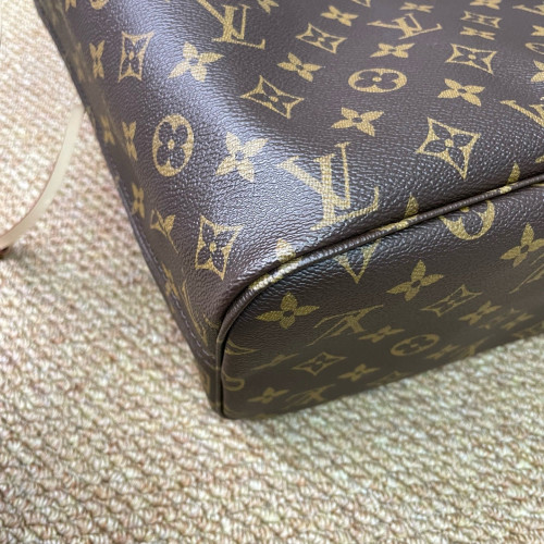Louis Vuitton Neverfull MM Monogram Red Brown
