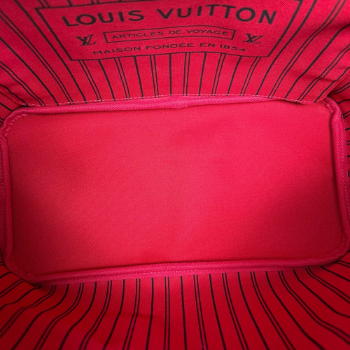 Louis Vuitton Neverfull MM Monogram Red Brown