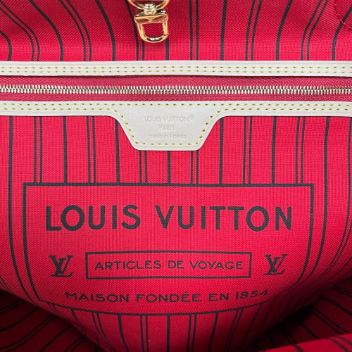 Louis Vuitton Neverfull MM Monogram Red Brown