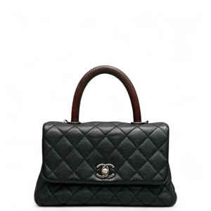Chanel Quilted Small Coco Handle Caviar Black