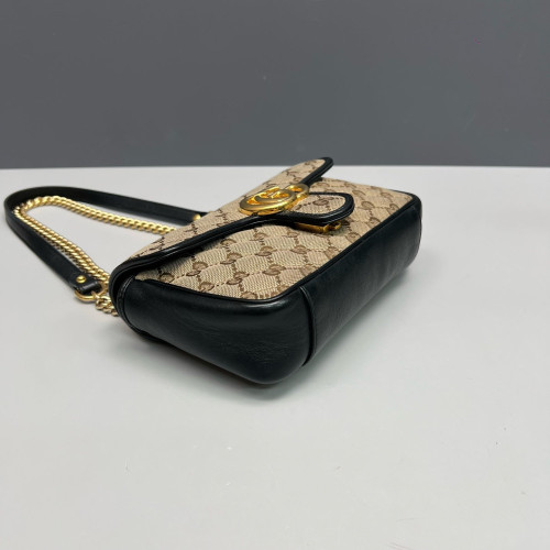 Gucci Mini GG Marmont GG Supreme Monogram Brown Black