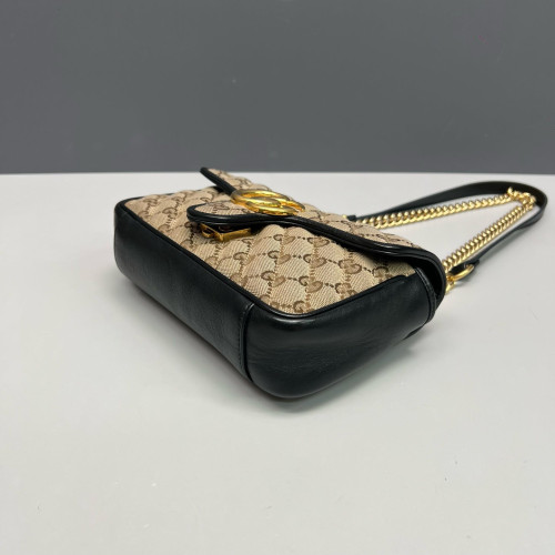 Gucci Mini GG Marmont GG Supreme Monogram Brown Black
