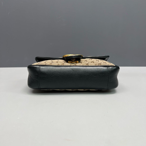 Gucci Mini GG Marmont GG Supreme Monogram Brown Black