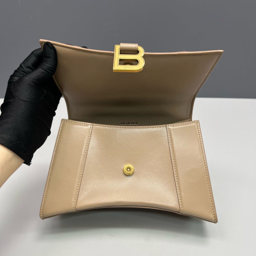 Balenciaga Hourglass Small Calfskin Natural Tan