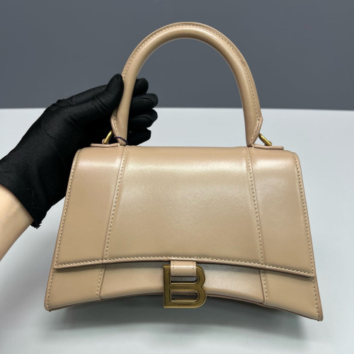Balenciaga Hourglass Small Calfskin Natural Tan