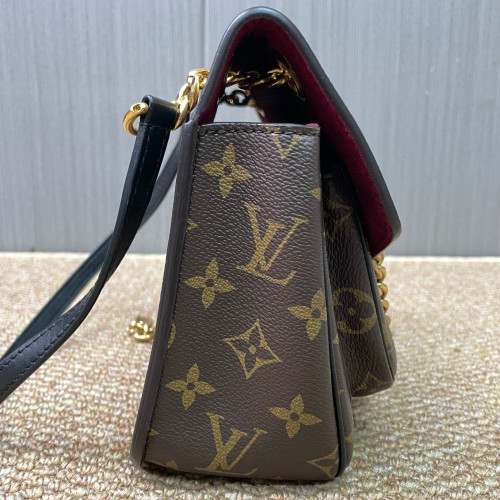 Louis Vuitton Passy Chain Shoulder Bag Monogram Brown