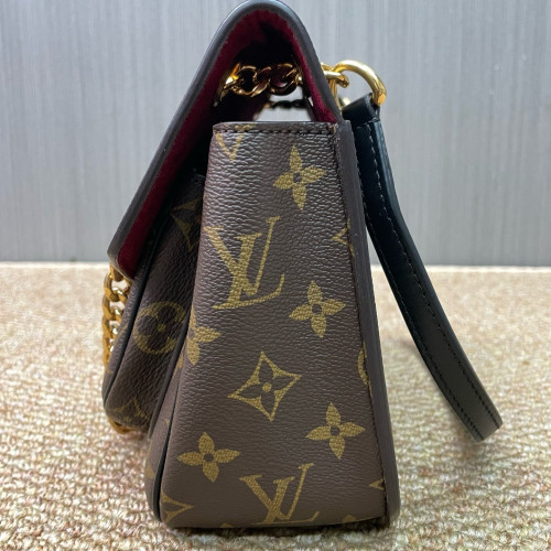 Louis Vuitton Passy Chain Shoulder Bag Monogram Brown