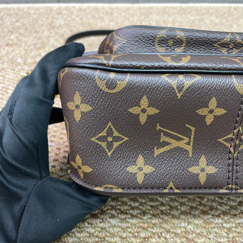 Louis Vuitton Passy Chain Shoulder Bag Monogram Brown