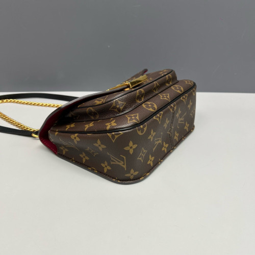 Louis Vuitton Passy Chain Shoulder Bag Monogram Brown