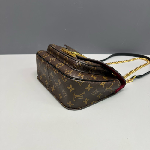 Louis Vuitton Passy Chain Shoulder Bag Monogram Brown
