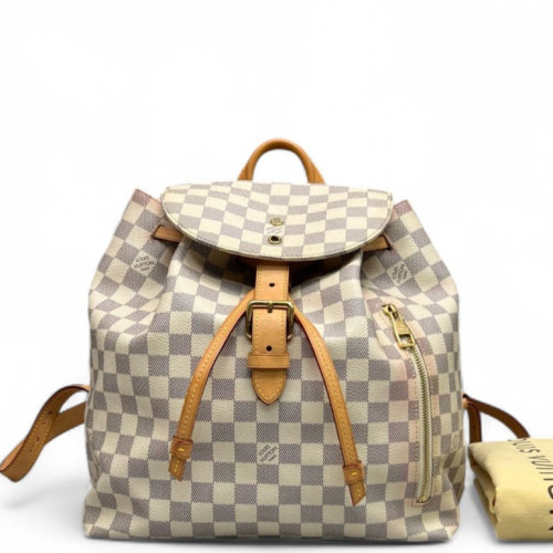 Louis Vuitton Sperone Backpack Damier Azur White Louis Vuitton Sperone Backpack Damier Azur White