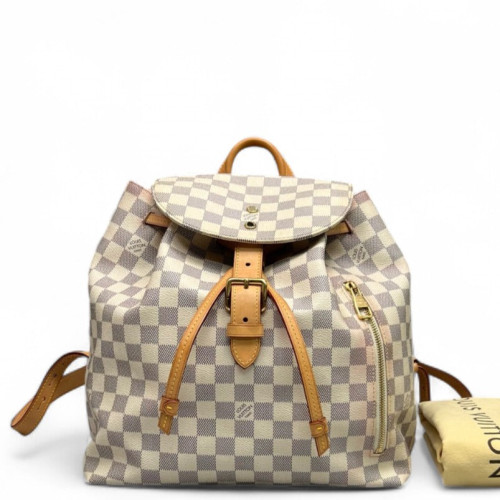 Louis Vuitton Sperone Backpack Damier Azur White Louis Vuitton Sperone Backpack Damier Azur White