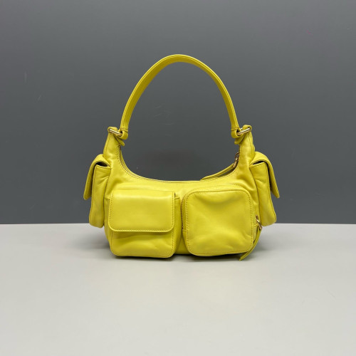 Miu Miu Pocket Bag Cuir Calfskin Yellow