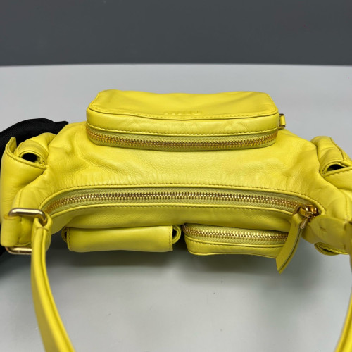 Miu Miu Pocket Bag Cuir Calfskin Yellow