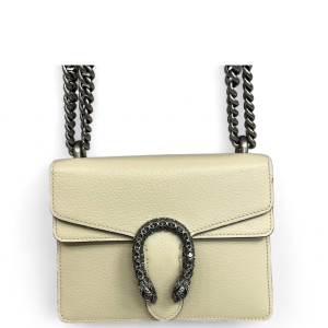 Gucci Mini Dionysus Calfskin Beige Mystic White
