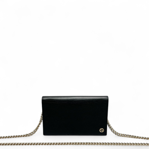 Gucci Wallet On Chain WOC Grained Calfskin Black