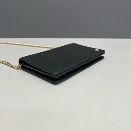 Gucci Wallet On Chain WOC Grained Calfskin Black