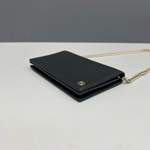 Gucci Wallet On Chain WOC Grained Calfskin Black