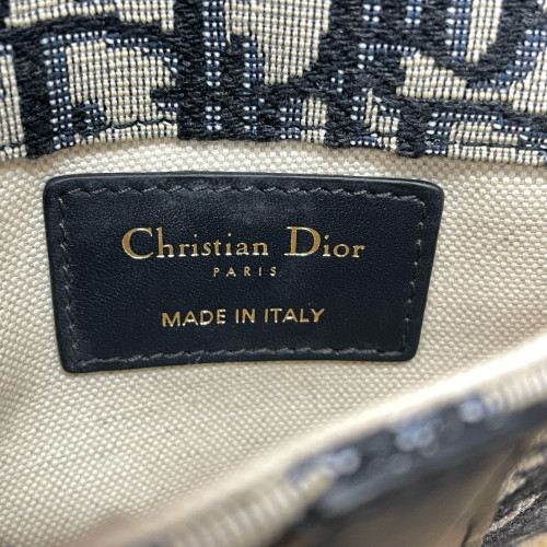 Dior Saddle Belt Pouch Oblique Beige Navy Black