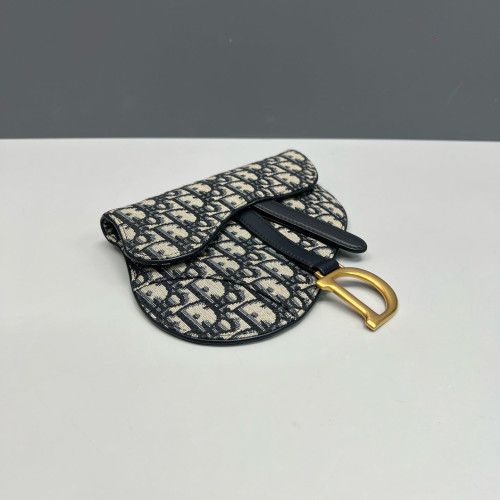 Dior Saddle Belt Pouch Oblique Beige Navy Black