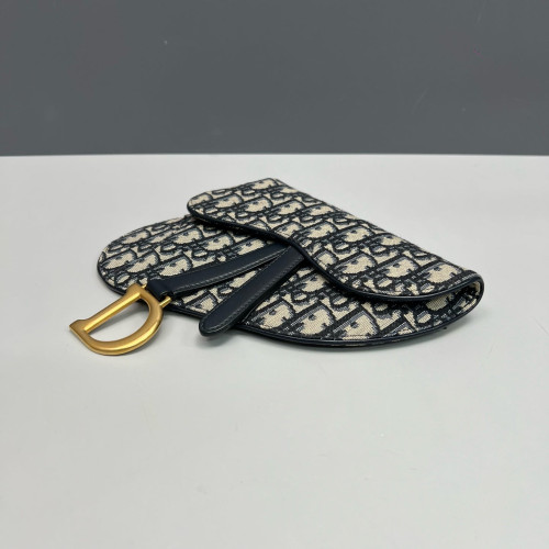 Dior Saddle Belt Pouch Oblique Beige Navy Black