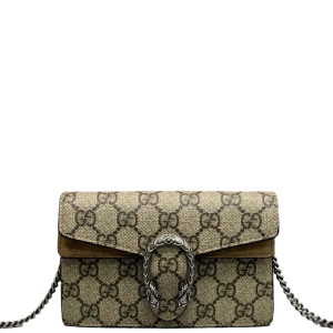 Gucci Super Mini Dionysus GG Supreme Monogram Camel