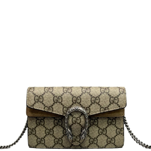 Gucci Super Mini Dionysus GG Supreme Monogram Camel