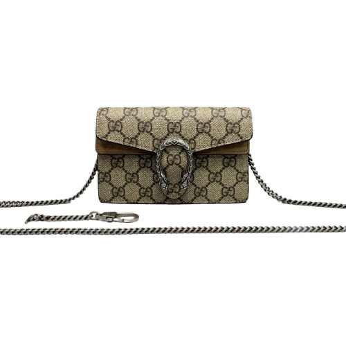 Gucci Super Mini Dionysus GG Supreme Monogram Camel