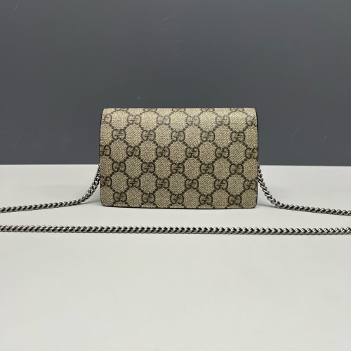 Gucci Super Mini Dionysus GG Supreme Monogram Camel