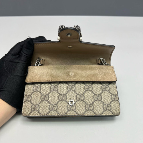 Gucci Super Mini Dionysus GG Supreme Monogram Camel
