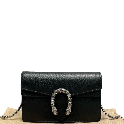 Gucci Super Mini Dionysus Calfskin Black