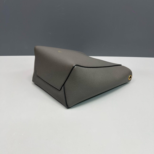 Celine Sangle Small Bucket Bag Grained Calfskin Grey