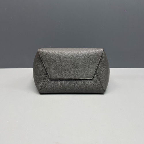 Celine Sangle Small Bucket Bag Grained Calfskin Grey