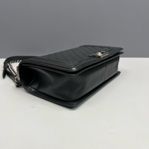 Chanel Quilted New Medium Boy Flap Calfskin Black Chanel Quilted New Medium Boy Flap Calfskin Black