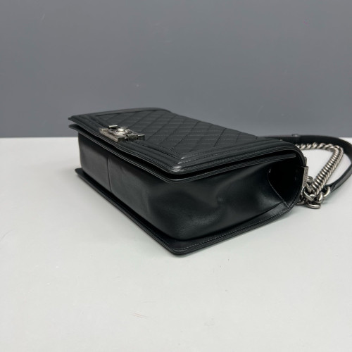 Chanel Quilted New Medium Boy Flap Calfskin Black Chanel Quilted New Medium Boy Flap Calfskin Black