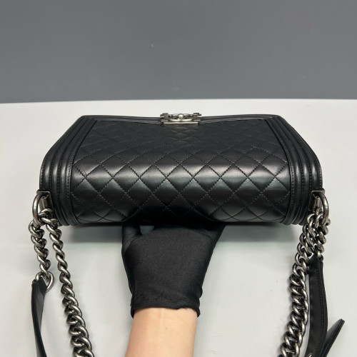 Chanel Quilted New Medium Boy Flap Calfskin Black Chanel Quilted New Medium Boy Flap Calfskin Black