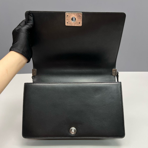 Chanel Quilted New Medium Boy Flap Calfskin Black Chanel Quilted New Medium Boy Flap Calfskin Black