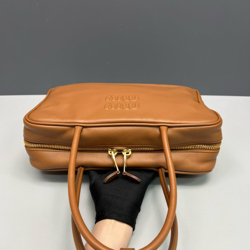 Miu Miu Beau Large Calfskin Brown