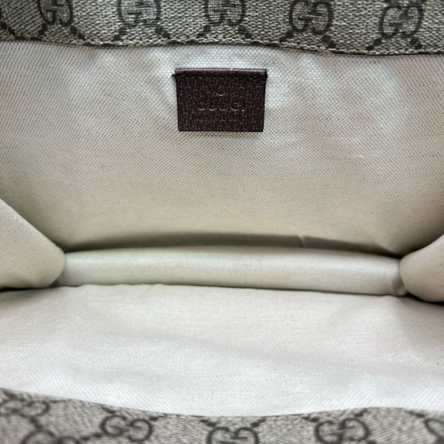 Gucci Web Neo Vintage Double Flap Messenger Bag GG Supreme Monogram Beige Brown Green