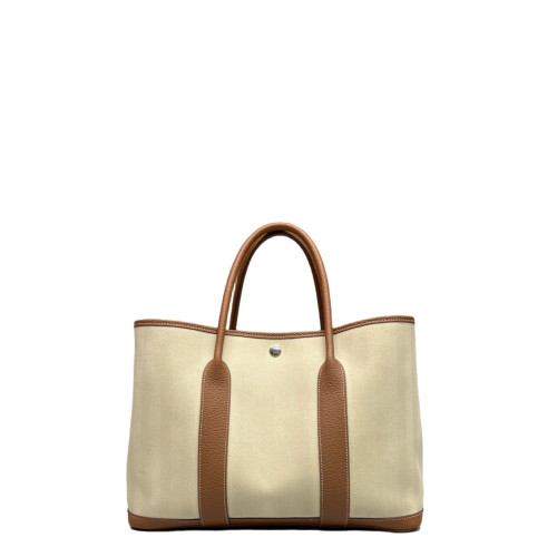 Hermes Garden Party 36 Toile Negonda 14 Beige 37 Gold