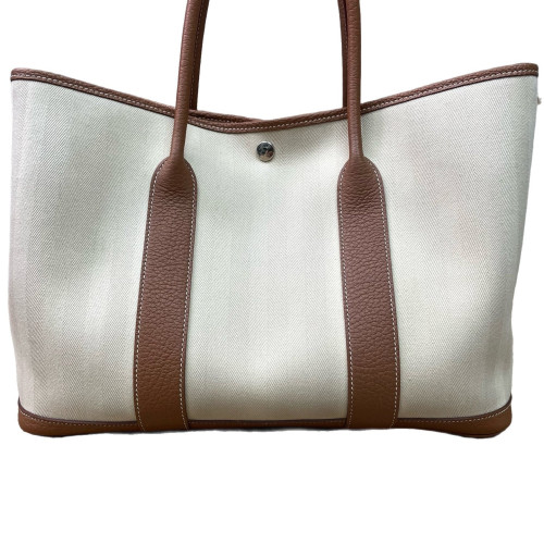 Hermes Garden Party 36 Toile Negonda 14 Beige 37 Gold