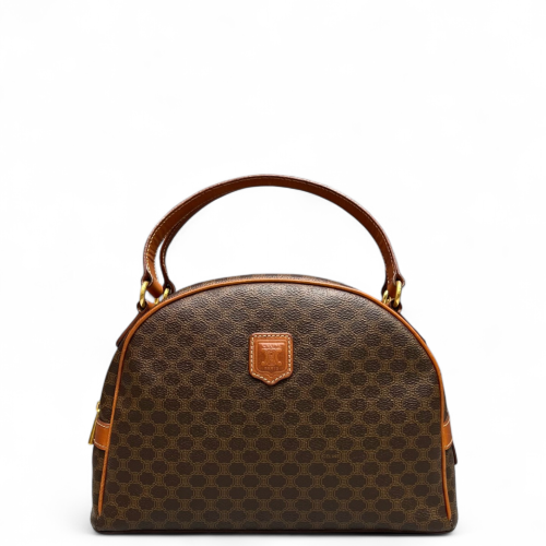 Celine Handbag Macadam Logo Brown