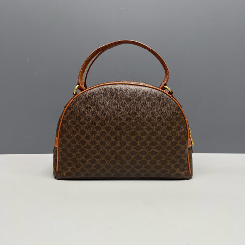Celine Handbag Macadam Logo Brown