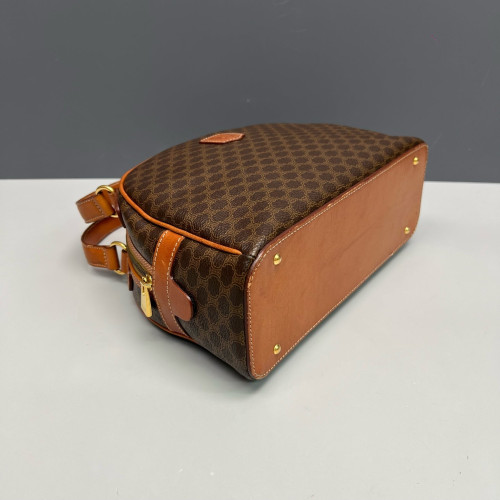 Celine Handbag Macadam Logo Brown